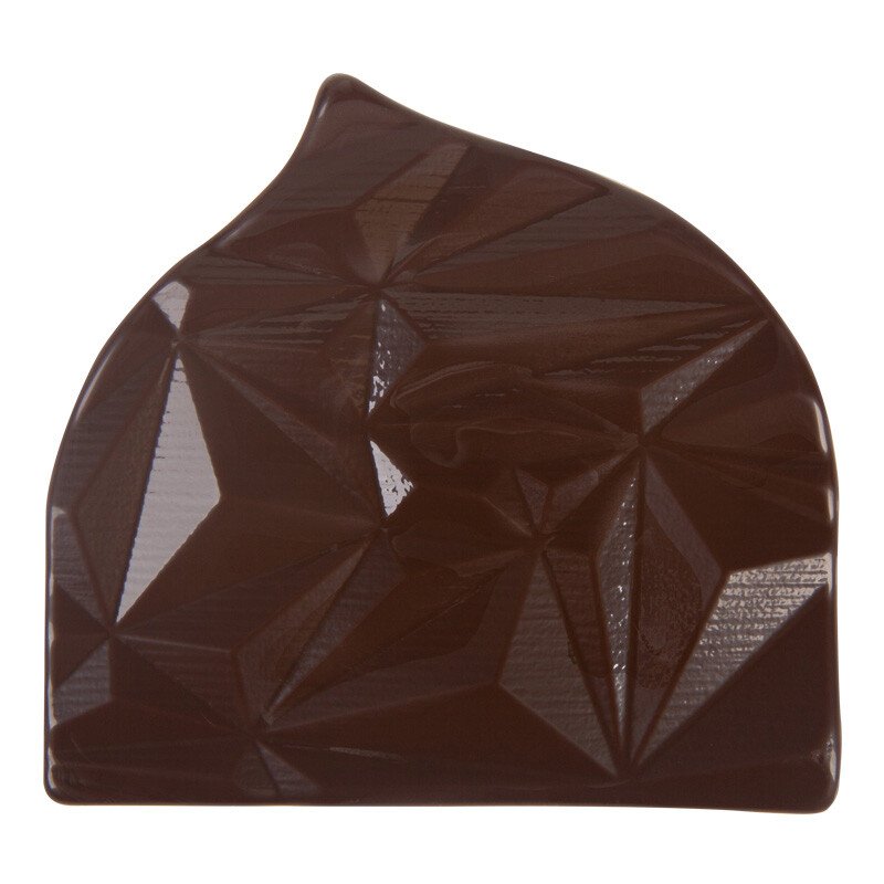 Buche druppel met reliëf 8x7,5 cm