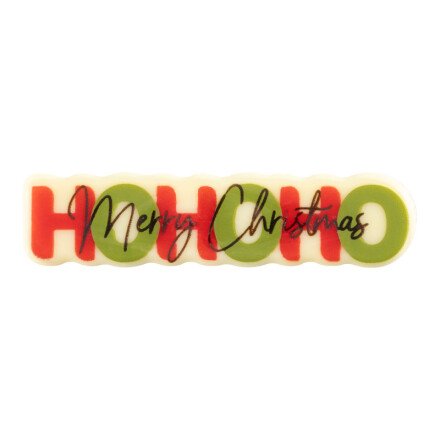 Plaquette HOHOHO Merry Christmas 8x2 cm