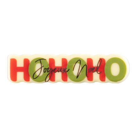 Plaquette HOHOHO Joyeux Noël 8x2 cm