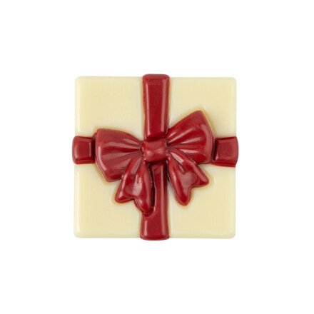 Cadeau blanc avec noeud 3,8 cm