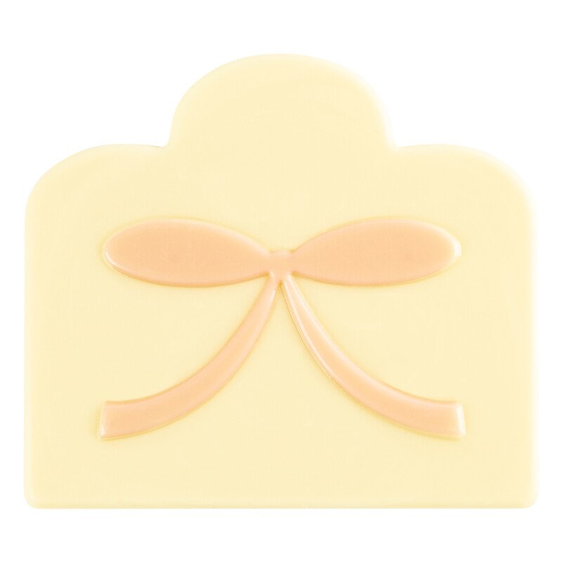 Zijkant buche met roze strik 9 cm