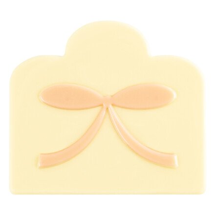 Embout de bûche avec noeud en rose 9 cm