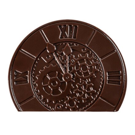 Embout de bûche horloge 10x8 cm