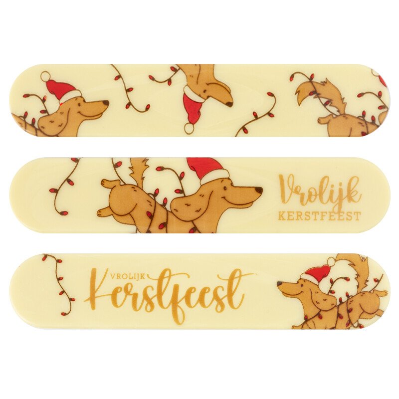 Eclair Vrolijk Kerstfeest 15x3 cm