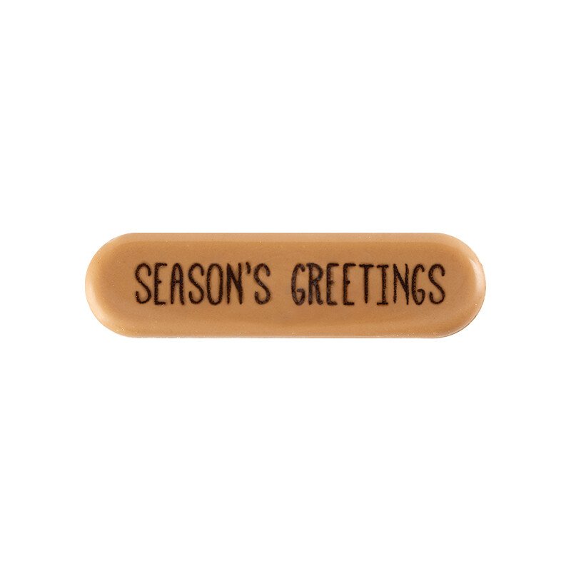 Plaatje Season's greetings 5,5x1,5 cm