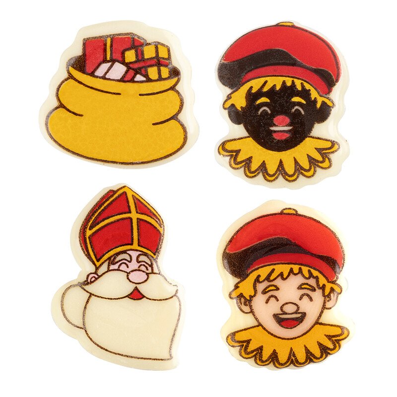 Sint Niklaas, roetpiet en cadeau 3 cm