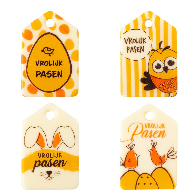 Etiket Vrolijk Pasen 4,5x3 cm
