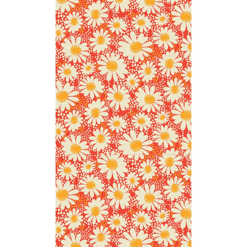 Transfer 30x40 cm plastiek rode margriet