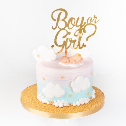 Boy or girl goud 13 cm