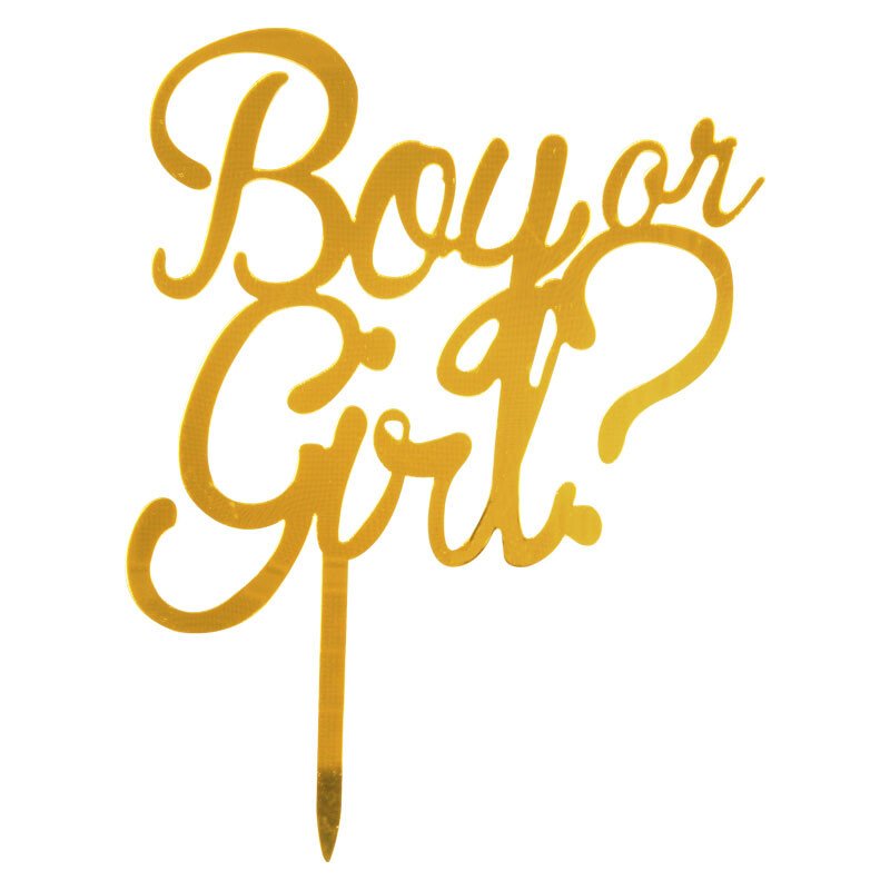 Boy or girl goud 13 cm