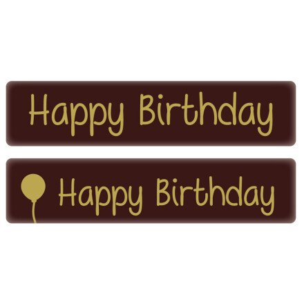 Logo Happy Birthday 10x2,2 cm