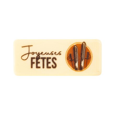 Plate Joyeuse Fêtes 5,5x2,3 cm
