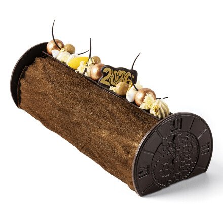 Zijkant buche klok 10x8 cm