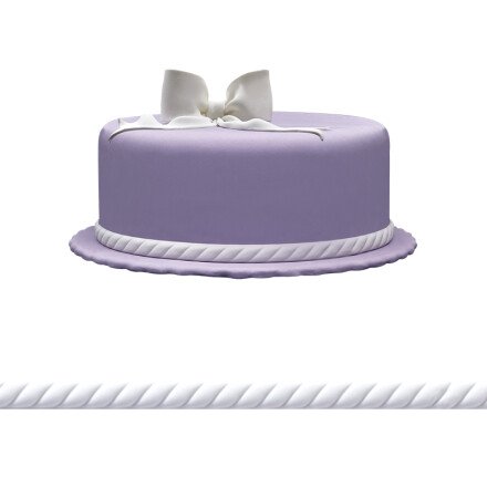 Rribbon double white 1 cm x 1,25 m