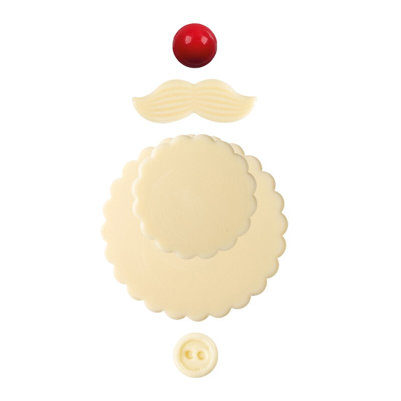 Set kerman baard 7,5 cm (baard, snor, neus, knopen)