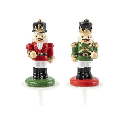 Notenkraker groen en rood 4 cm