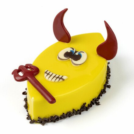 Duivelshorens rood 4,8x2,4 cm (60 sets)