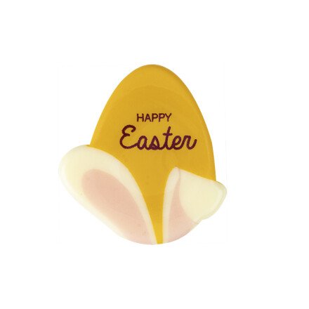 Konijnenoren met ei Happy Easter 4 cm