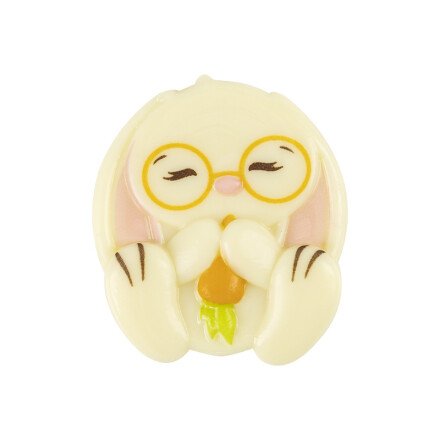 Konijn met bril 3,6x4,1 cm