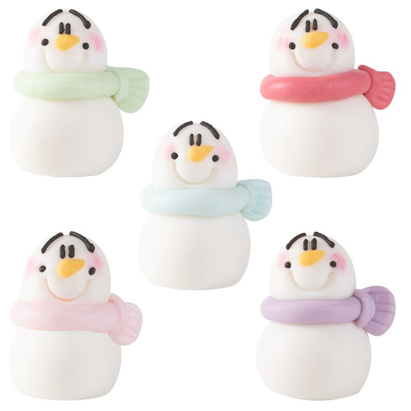 Sneeuwman gekleurde sjaal 3,5 cm