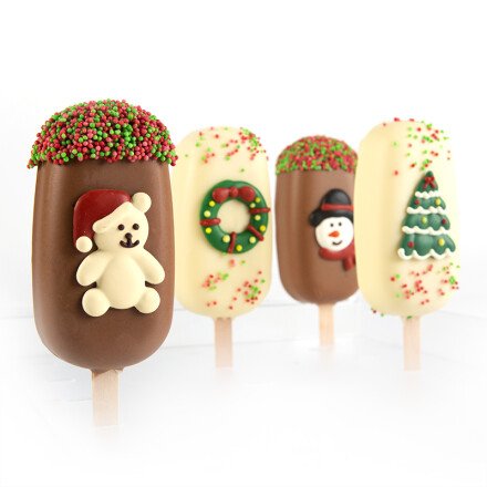 Xmas assortment white 3x4 cm