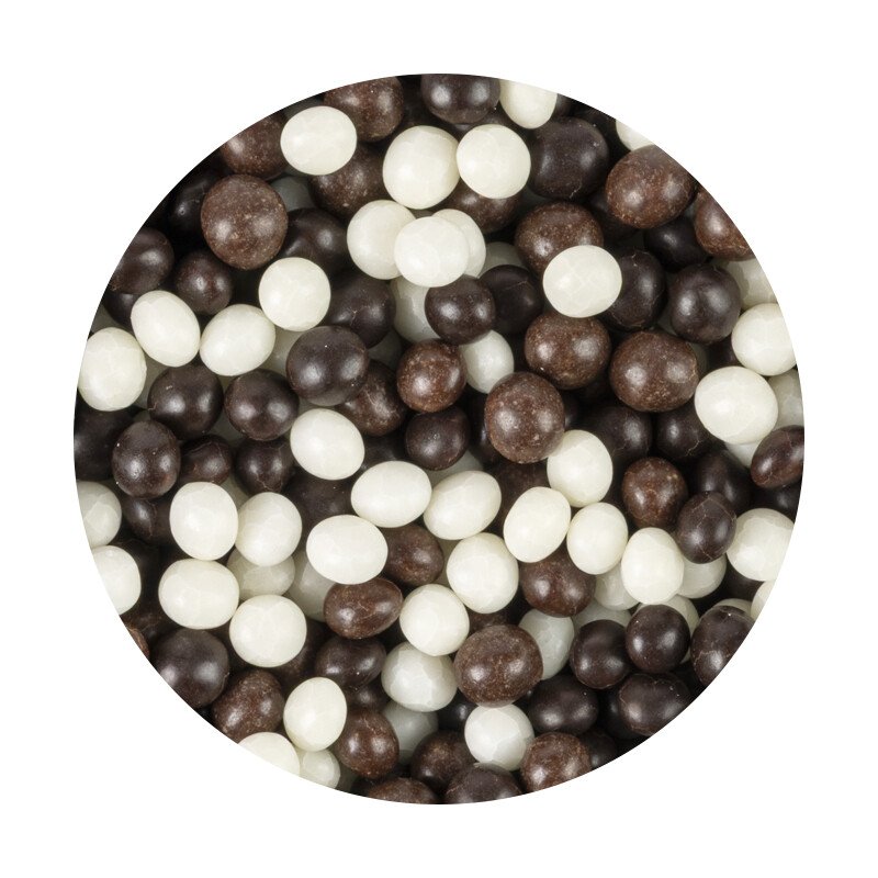 Mini lux parels mix bruin, zwart en wit 12x500 g