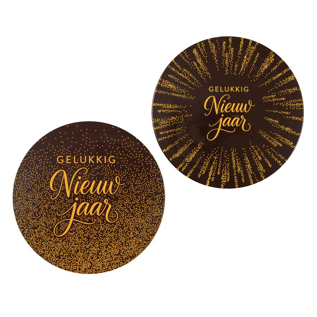 Rondje Gelukkig Nieuwjaar 12 cm