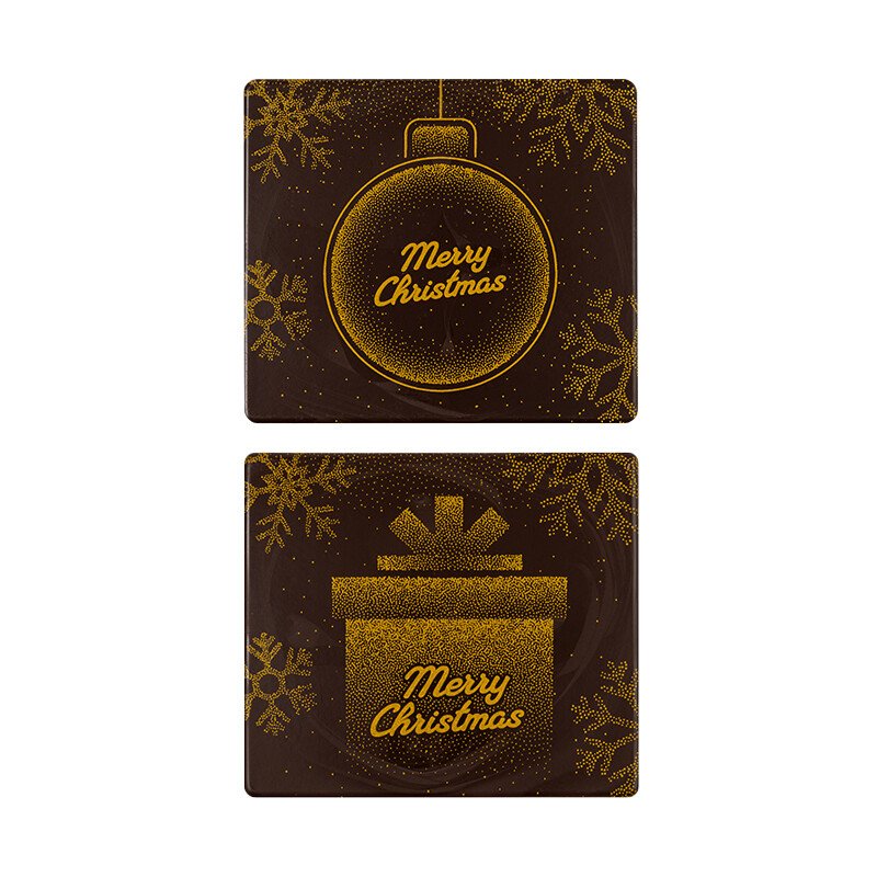 Embout de bûche Merry christmas 9x8 cm