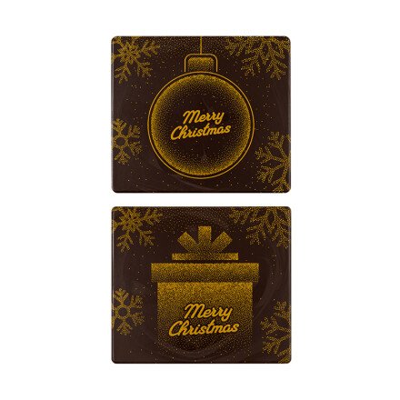 Embout de bûche Merry christmas 9x8 cm