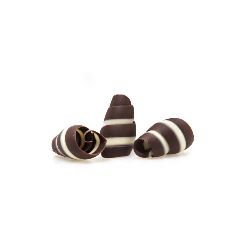 Swirl dark/white 1,5x2,5 cm 200 st