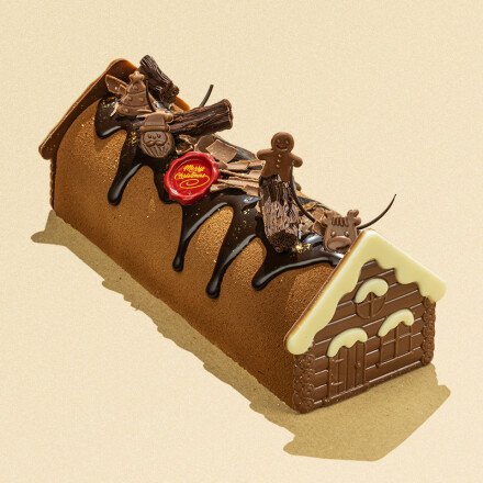 Embout buche Maison d'hiver 9x8,5 cm