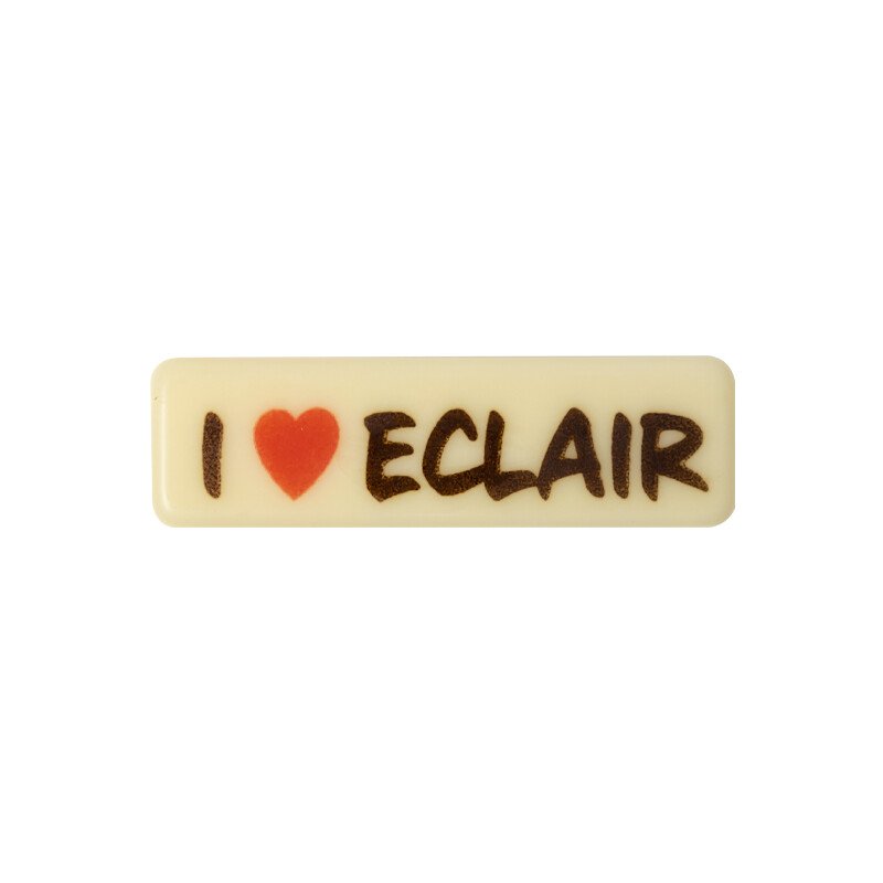 Plate I love Eclair 4,5x1,3 cm